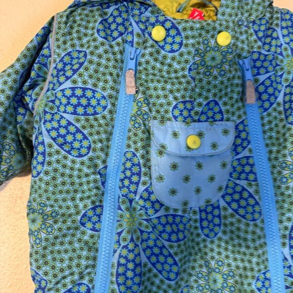 VTG Hanna Anderson Floral Blue and Green Kids winter outfit 70 - Picture 4 of 9